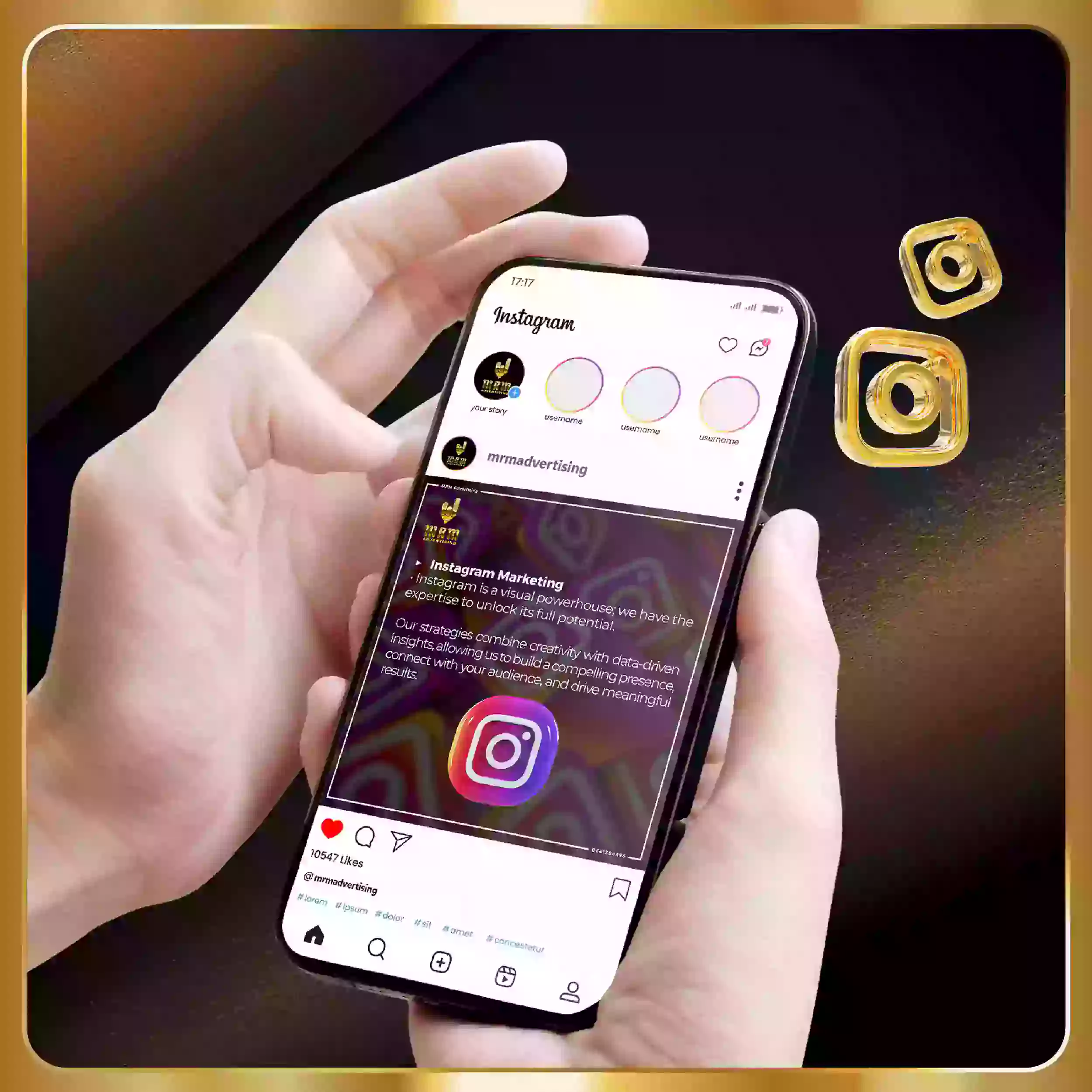 Phone with social media event promotion  